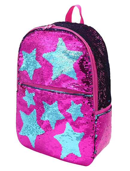 Sequin School Backpack for Girls Boys Kids Cute Kindergarten Elementary Book Bag Bookbag Glitter Sparkly Back 