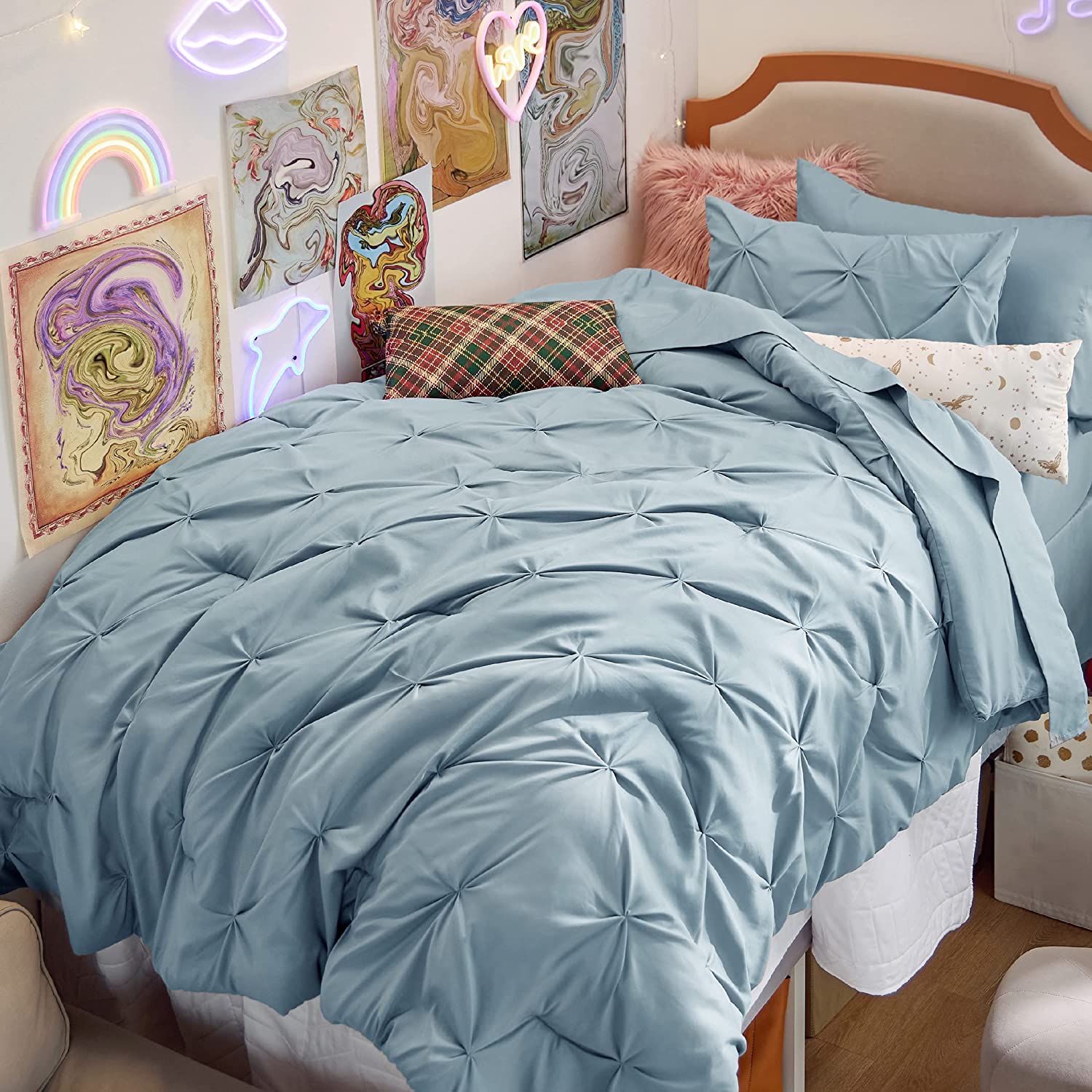 Bedsure Blue Twin XL Sizes Comforter 6-Piece Set