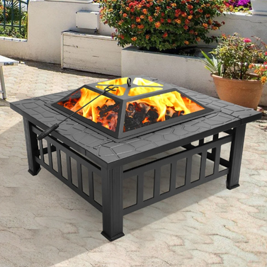 Metal Portable 32-inch Courtyard Fire Pit