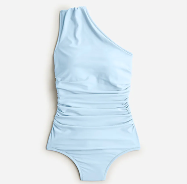 J. Crew Ruched One-Shoulder One-Piece