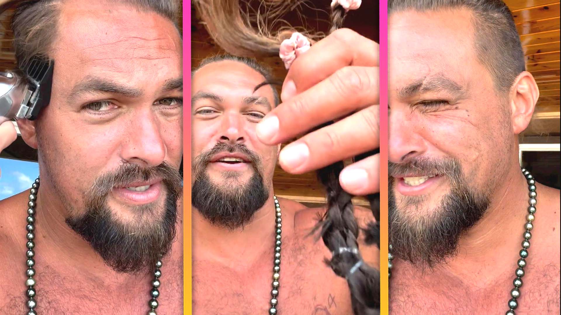 Jason Momoa Cuts His Hair, Shows Off Dramatic New Buzz Cut for a Good Cause  | Entertainment Tonight