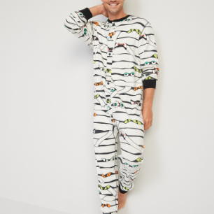 Matching Mummy One-Piece Pajamas for Men