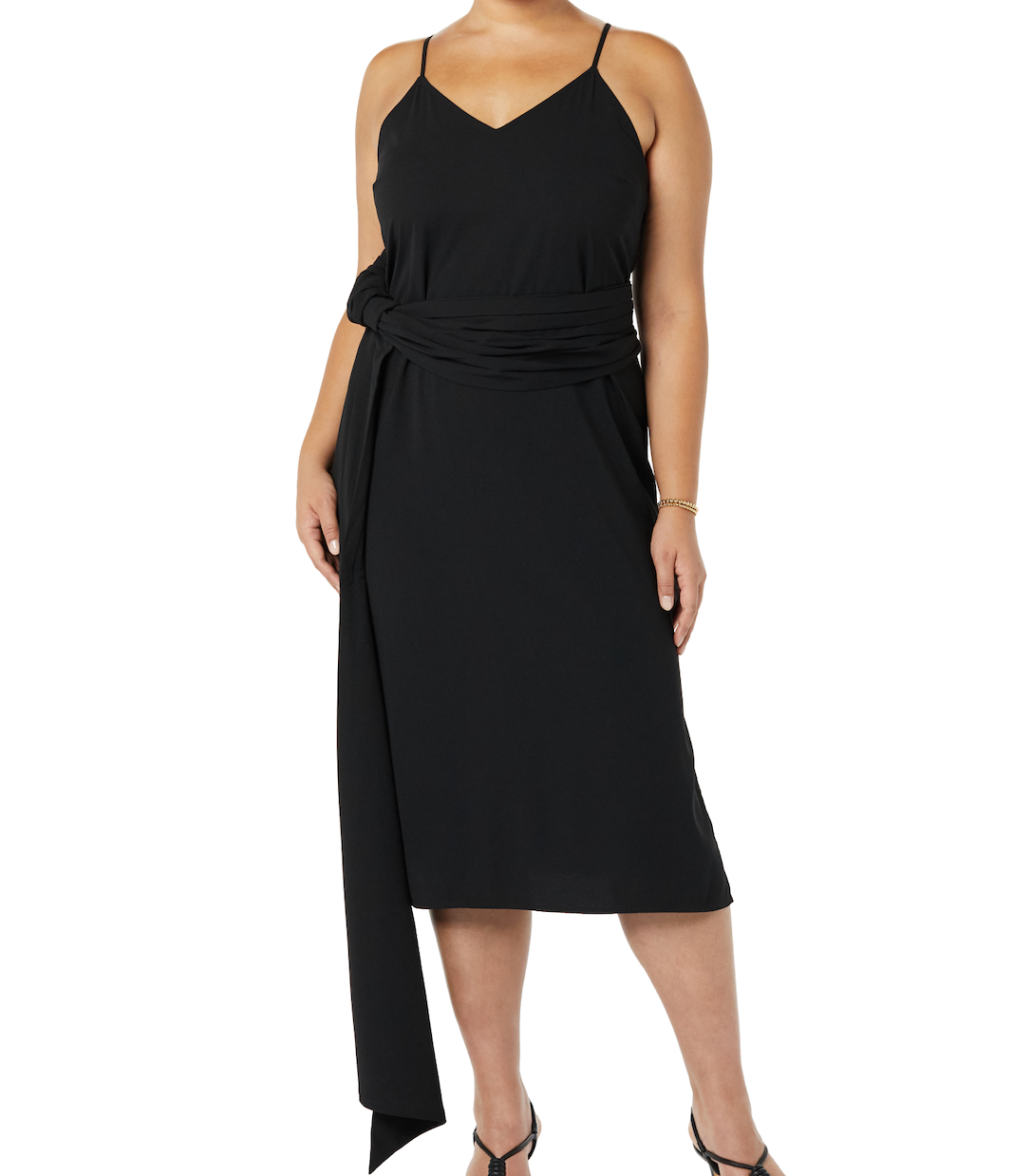 Crepe Sash Wrapped Midi Dress Inspired by Jeanette's Winning Look