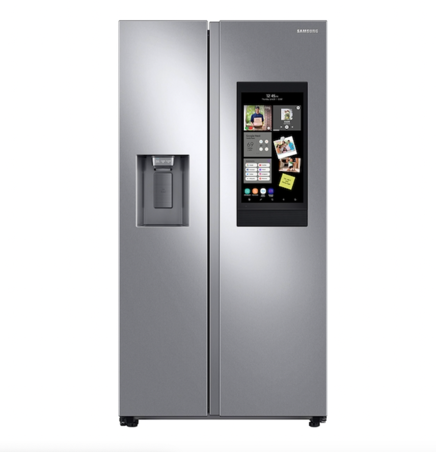Large Capacity Side-by-Side Refrigerator with Touch Screen Family Hub