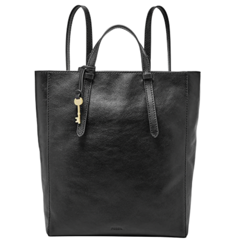 Fossil Women's Camilla Leather Convertible Backpack Purse Handbag