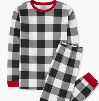Matching Christmas Holiday Pajamas Sets - Black/White Buffalo Plaid