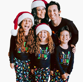 Matching Christmas Holiday Pajamas Sets - Let It Glow