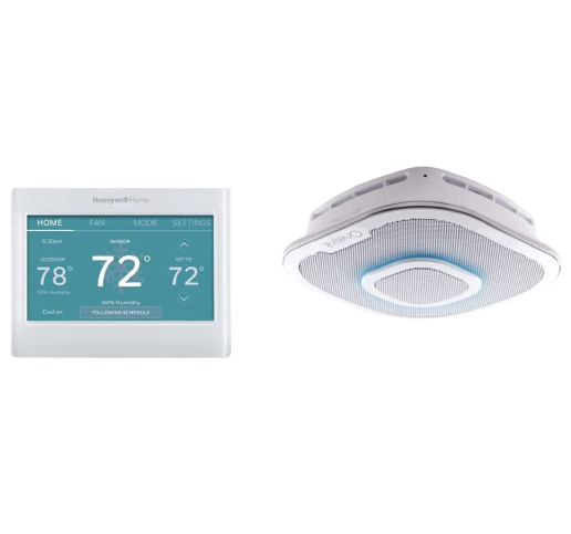 Honeywell Home Wi-Fi Smart Color Thermostat + Smoke Alarm
