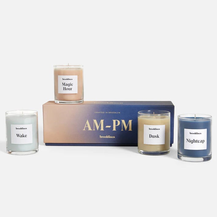 Brooklinen AM - PM Scented Candle Set