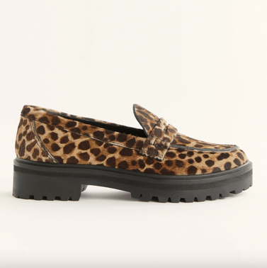Reformation Agathea Chunky Loafer - Leopard