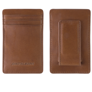 Johnstone & Murphy Leather Money Clip Card Case