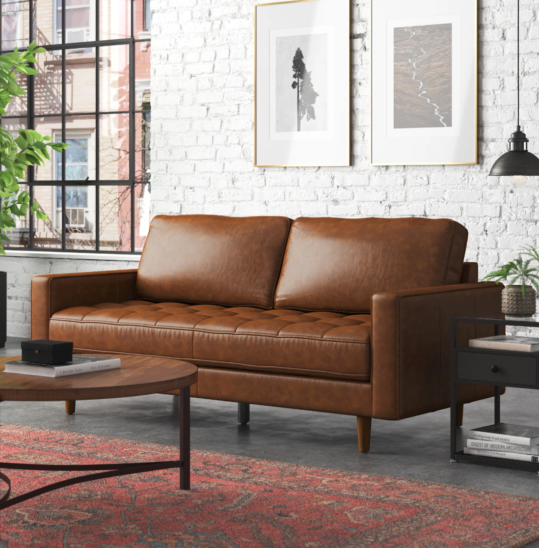 Clark 80'' Leather Sofa
