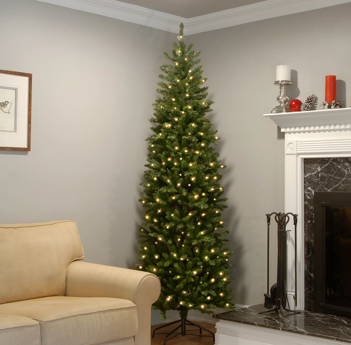 Kingswood Fir Lighted Artificial Fir Christmas Tree