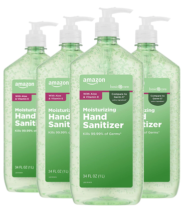 Amazon Basic Care - Aloe Hand Sanitizer (Pack of 4)