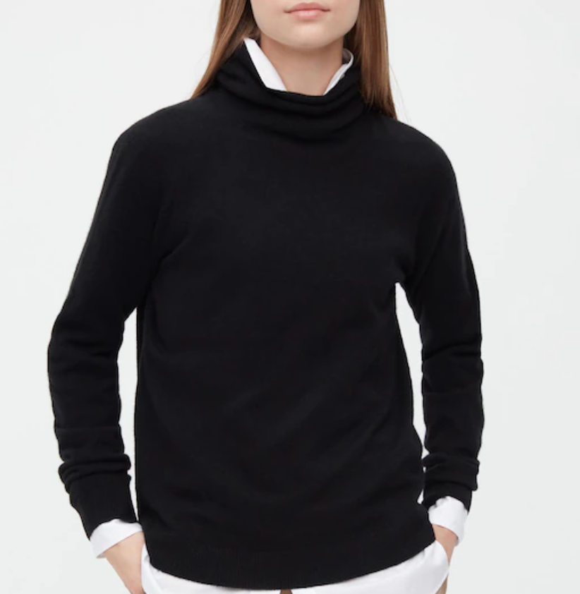 Uniqlo 3D Knit Cashmere Turtleneck Long-Sleeve Sweater