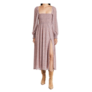 o.p.t Women's Classic Smocked Maxi Dress