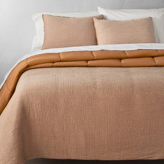 Casaluna Textured Chambray Cotton Comforter & Sham Set