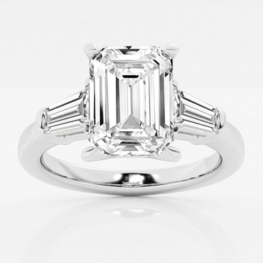 Badgley Mischka Emerald Diamond Engagement Ring