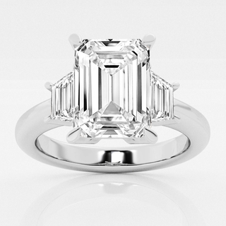 Badgley Mischka Colorless Emerald Diamond Engagement Ring