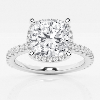 Badgley Mischka Near-Colorless Cushion Diamond Engagement Ring