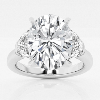 Badgley Mischka Near-Colorless Oval Diamond Engagement Ring