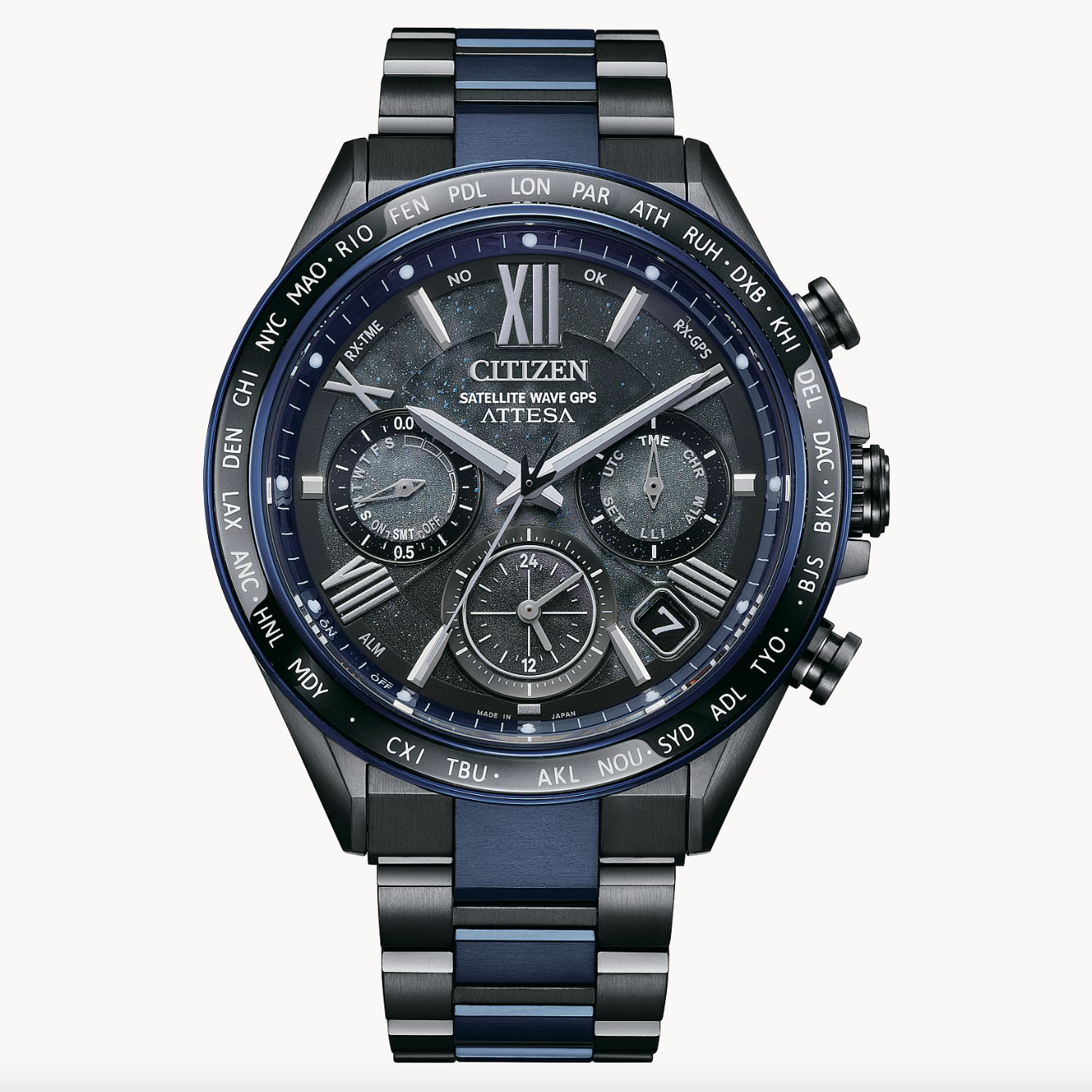 Attesa Black Dial Super Titanium Watch