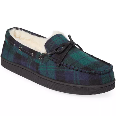 Club Room Men's Plaid Moccasin Slippers