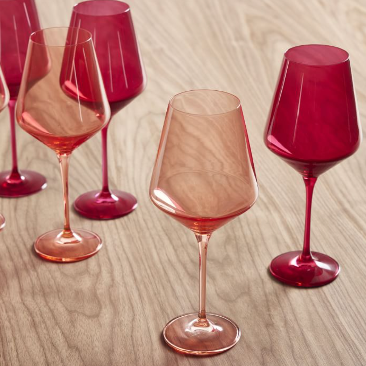 West Elm Estelle Colored Glass Stemmed Wine Glass