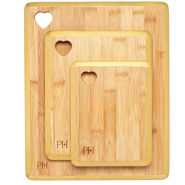 Paris Hilton Reversible Bamboo Cutting Board Set