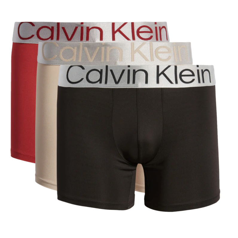 Calvin Klein Men's Reconsidered Steel 3-Pack Stretch Boxer Briefs