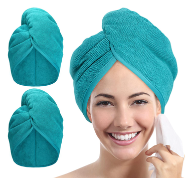 YoulerTex Microfiber Hair Towel Wrap 2 Pack