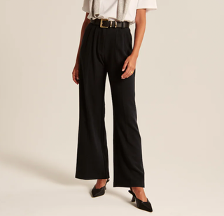 Abercrombie and Fitch Tailored Brushed Suiting Wide Leg Pants