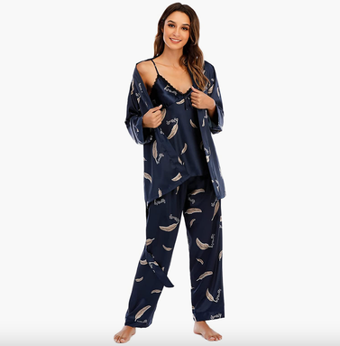 Escalier Women's Silk Satin Pajamas