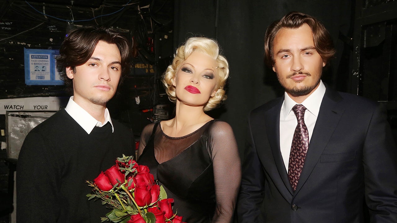 Dylan and Brandon Lee with Pamela Anderson