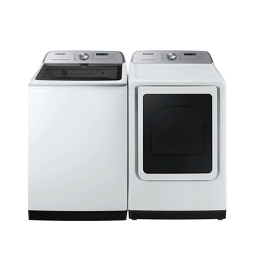 Samsung Smart Top Load Super Speed Wash Washer and Smart Steam Sanitize+ Electric Dryer