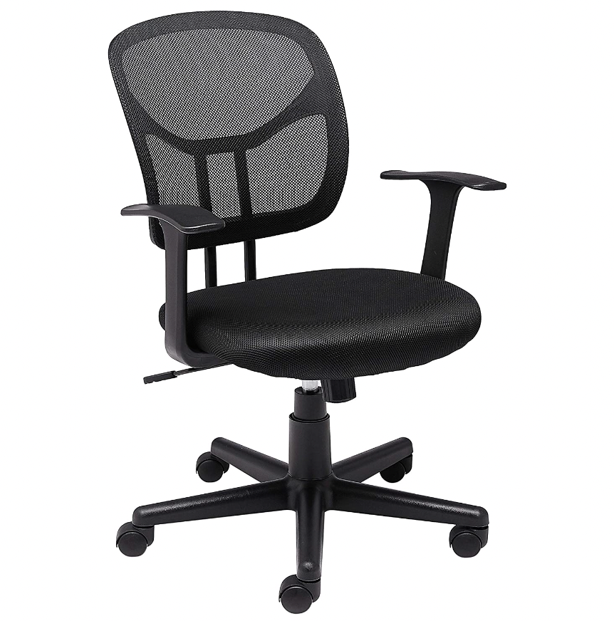 Amazon Basics Mesh Mid-Back Adjustable Swivel Office Desk Chair 