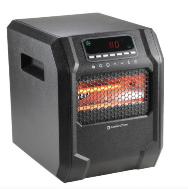 Comfort Zone Digital Infrared Quartz Space Heater