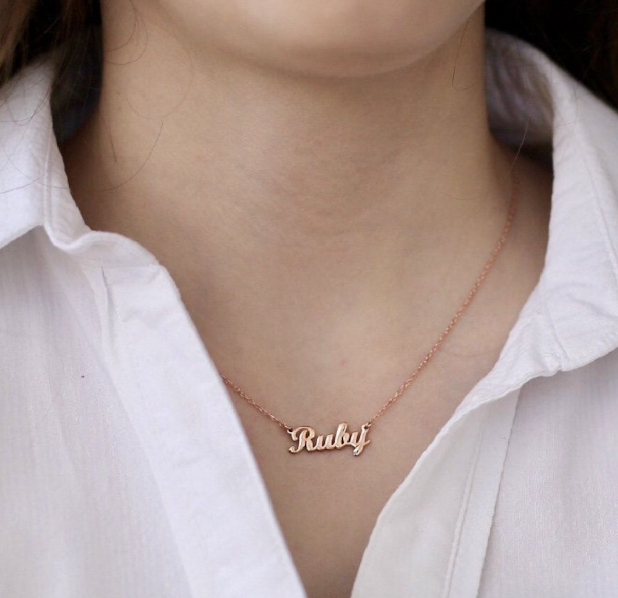 Rose Gold Personalized Name Necklace