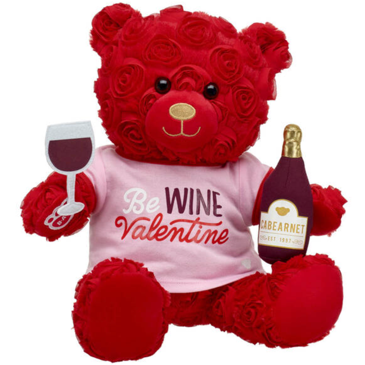 Red Roses Bear Be WINE Gift Set