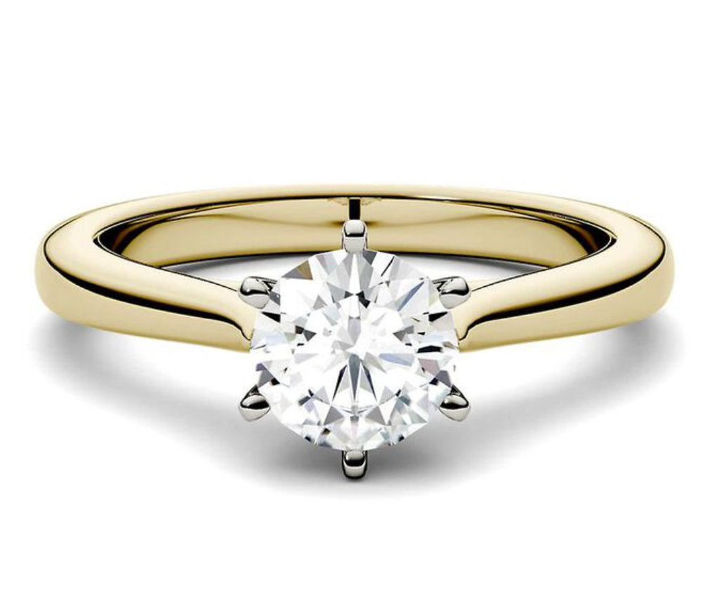 Charles and Colvard-Forever One 1 Carat Moissanite Solitaire Ring