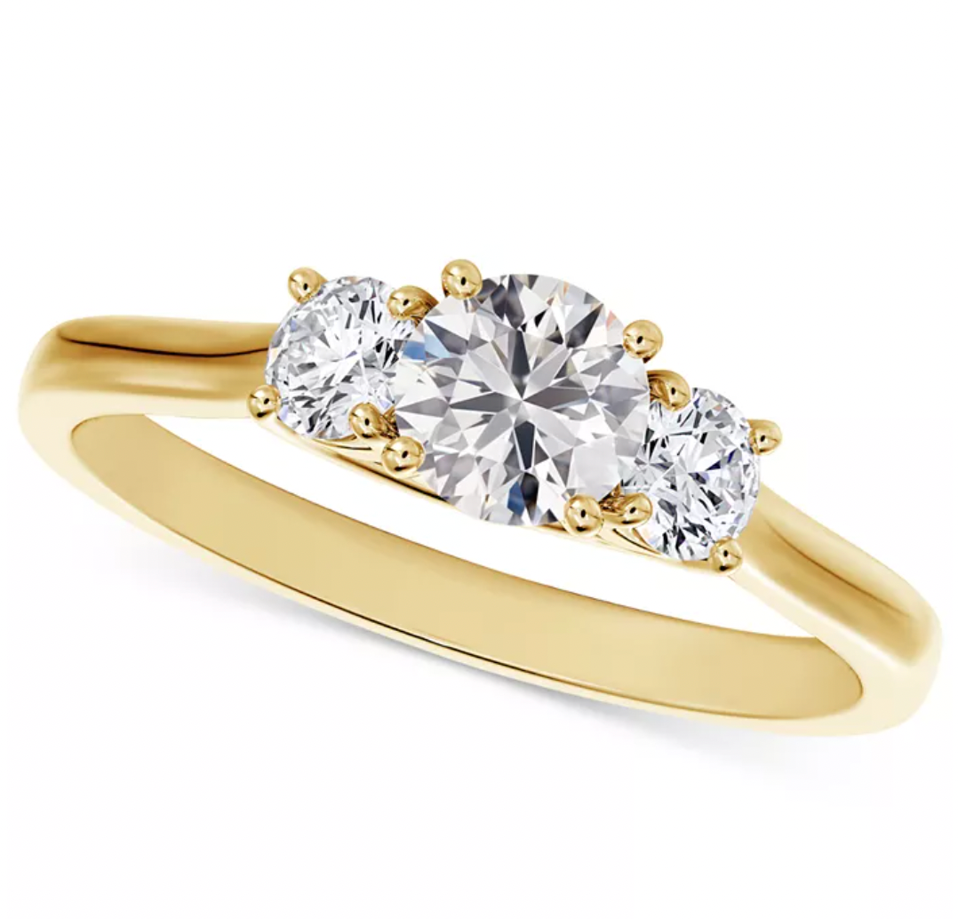 Portfolio by De Beers Forevermark Diamond Three Stone Diamond Engagement Ring