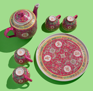 Wing on Wong and Co. Enamel Teaset