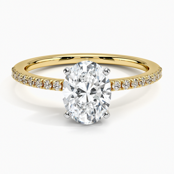 Brilliant Earth Ballad Diamond Engagement Ring With 1.25 Carat Oval Lab Created Diamond