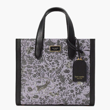 Manhattan Year Of The Rabbit Embellished Toile Jacquard Small Tote