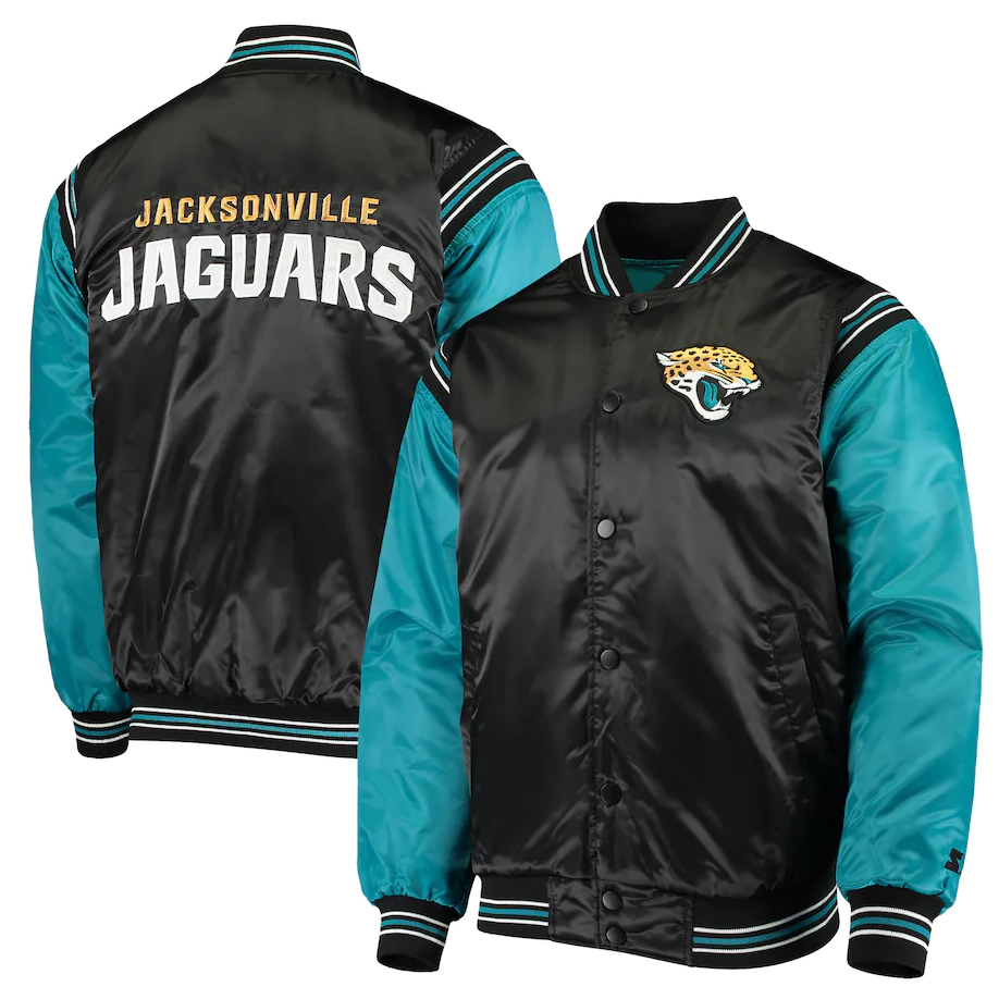 Fanatics Jacksonville Jaguars Enforcer Satin Varsity Full-Snap Jacket