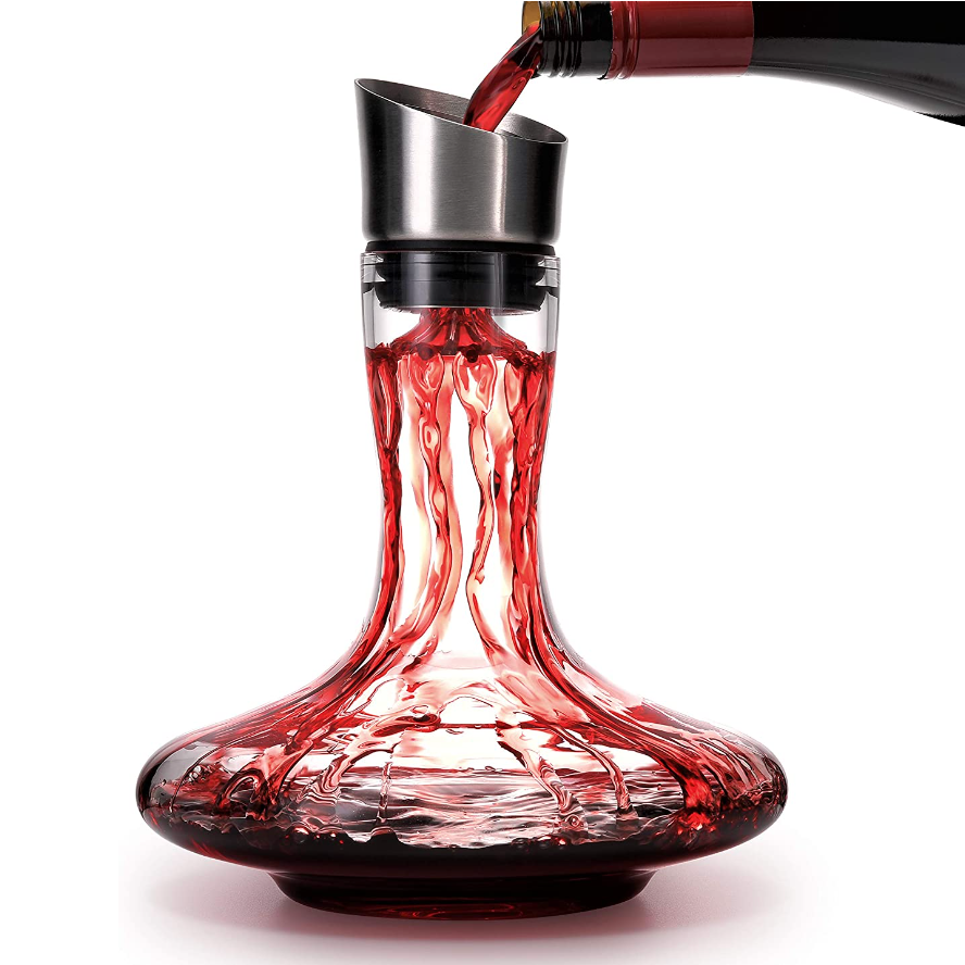 S JustStart Wine Decanter with Built-in Aerator Pourer 