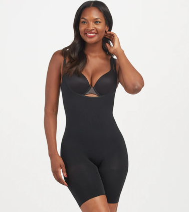Spanx Invisible Shaping Open-Bust Mid-Thigh Bodysuit