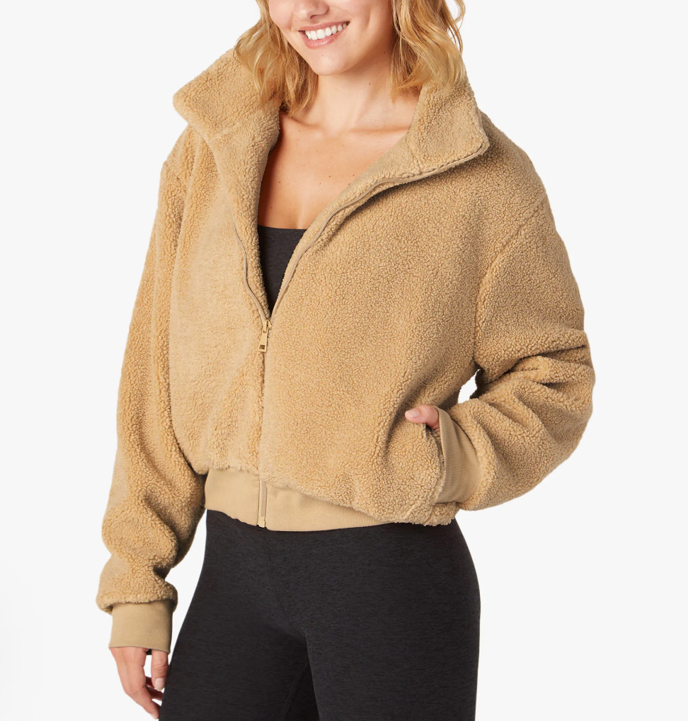 Beyond Yoga Brave The Elements Sherpa Bomber