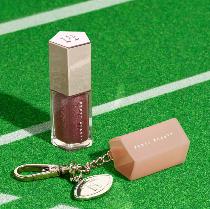 Mini Gloss Bomb and Keychain with Charm