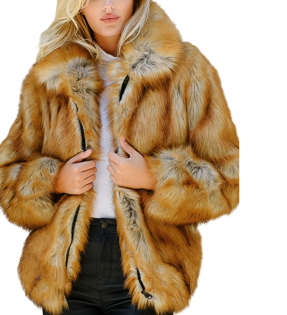 Donna Salyers Fabulous Furs Faux Fur Bomber Jacket
